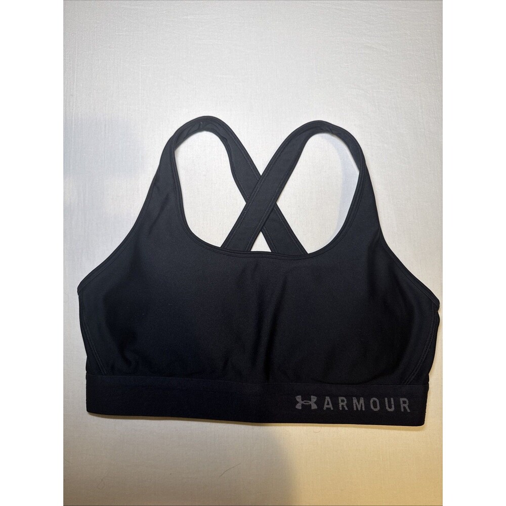 Under Armour Women Sports Bra Large Black Wireless Racerback